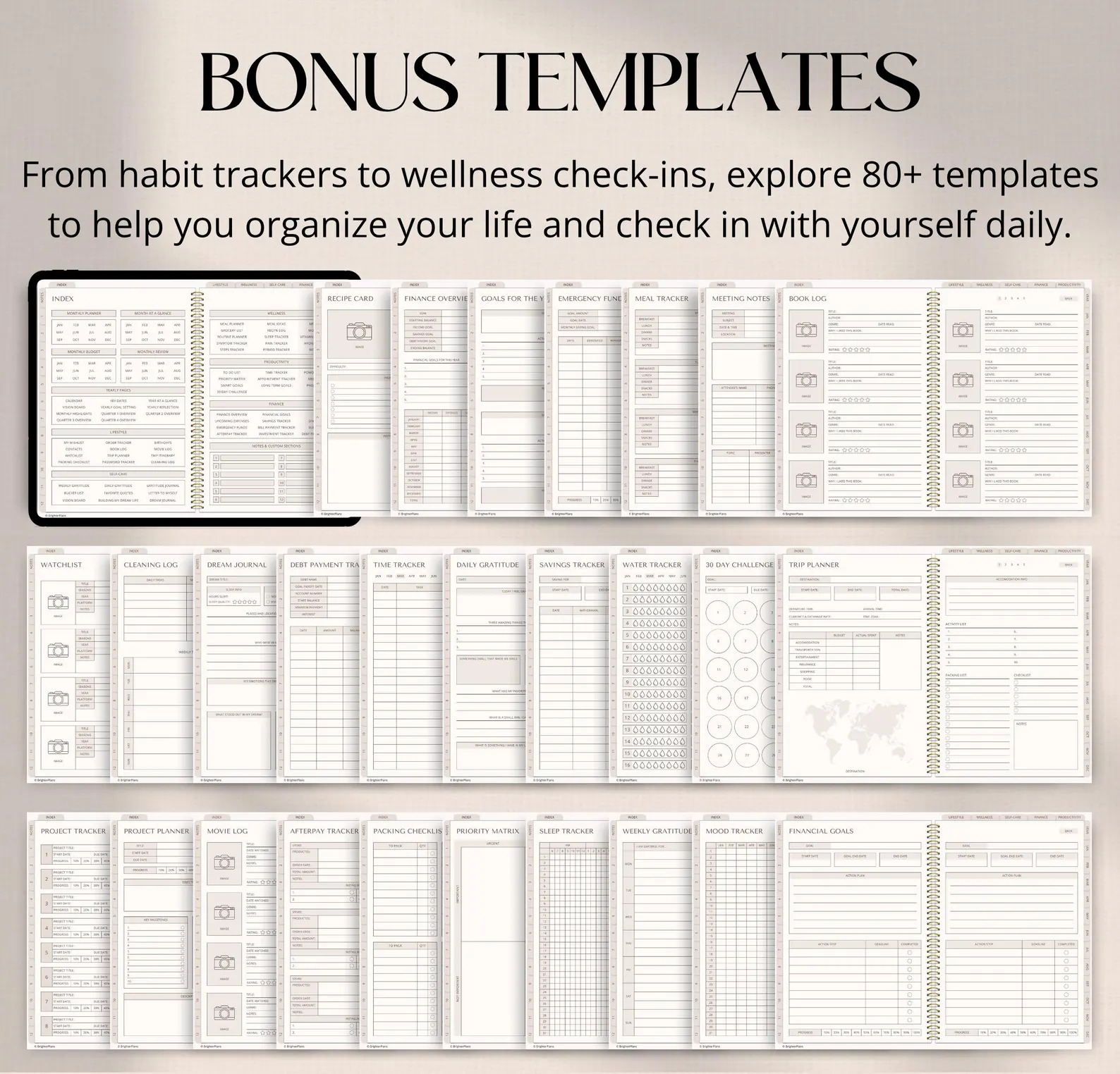 Goal tracker page